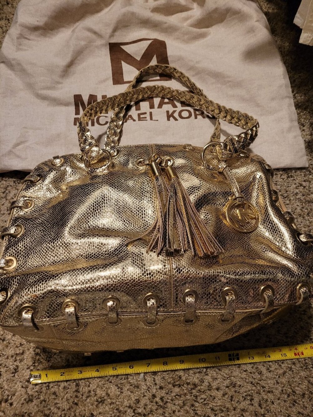 Michael Kors Gold top handle Purse